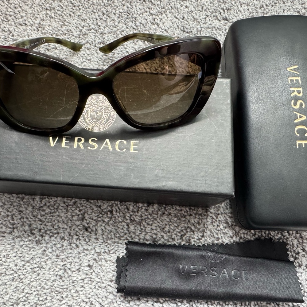 Versace Women's Green Tortoise Sunglasses